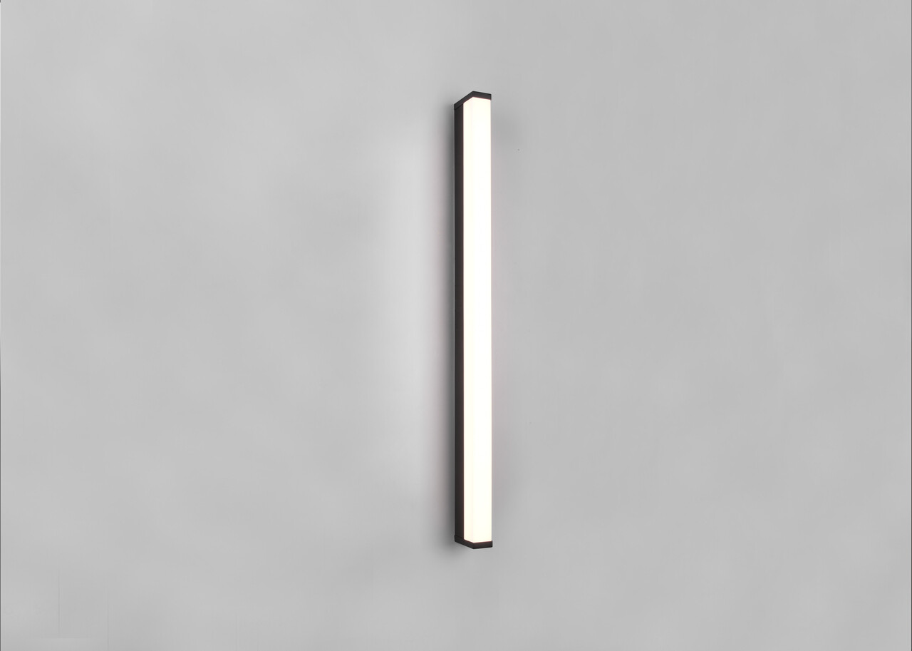 Aplica de perete Fabio, TRIO, 80x3.8 cm, 12W, 1x SMD, metal, negru mat - imagine 5